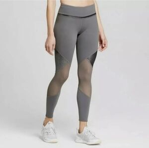 Joylab gray silver Metallic Panel mesh leggings Size Large Athletic Wear